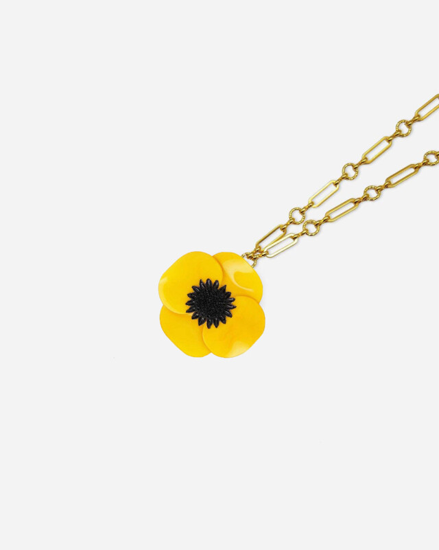 Ciléa Paris - Pendentif Anémone - Petit – Je ne veux pas la chaîne / Lavande