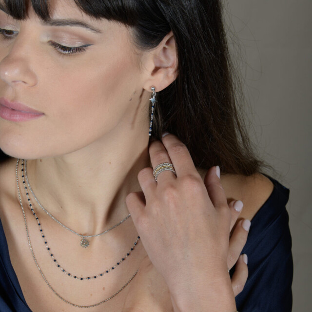 Annah Cruz Bijoux - Boucle Pluie d'étoiles puce
