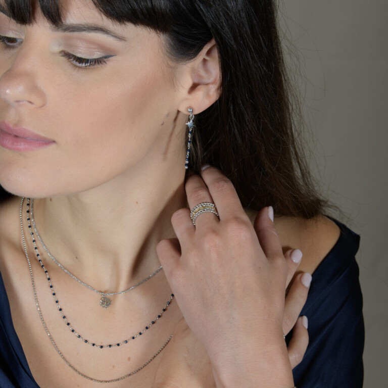 Annah Cruz Bijoux - Boucle Pluie d'étoiles puce