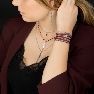 Collier Plume Rosaire par la marque Annah Cruz Annah Cruz - Collier Plume Rosaire