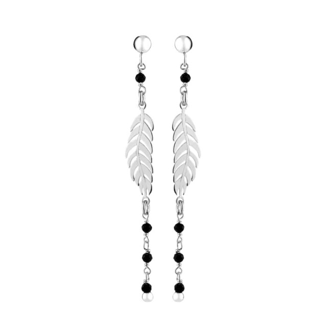 Annah Cruz - Boucles d’oreilles Plume Rosaire