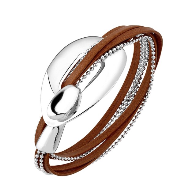 Annah Cruz - Bracelet First One Cuir et Chaine