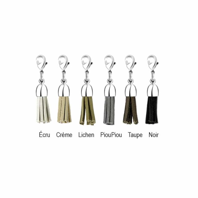 Annah Cruz Bijoux - Charm pompon mini cuir – rouge