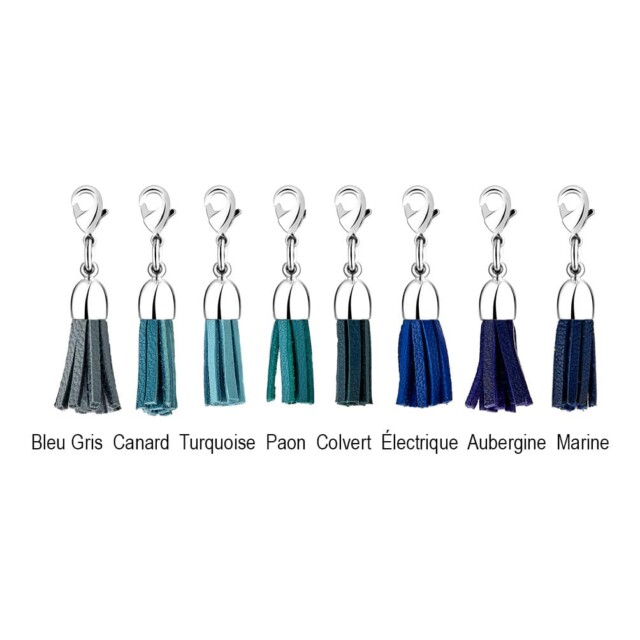 Annah Cruz Bijoux - Charm pompon mini cuir – rouge