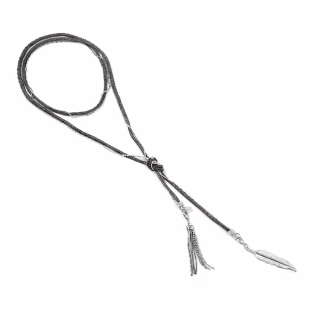 Annah Cruz Bijoux - Sautoir Tubulaire Argent – marine