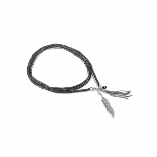 Annah Cruz Bijoux - Sautoir Tubulaire Argent – marine