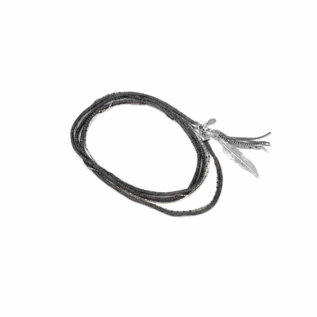 Annah Cruz Bijoux - Sautoir Tubulaire Argent – marine