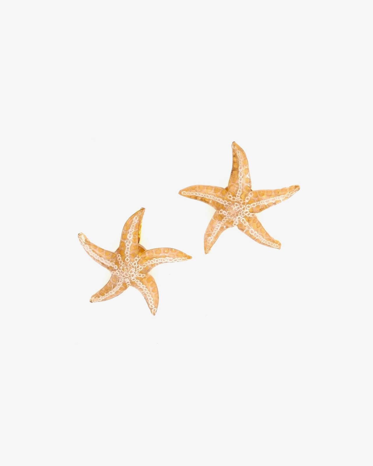 arielle bijoux de plage Ciléa Bijoux - Boucles d'oreilles Ariel - Mini – Blanc / Clip (oreilles non percées)