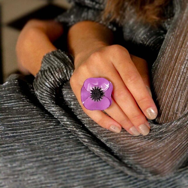 Ciléa Paris - Bague Anémone - Petit – Lavande
