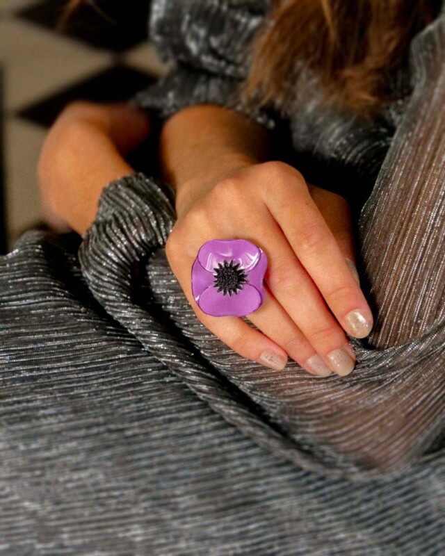 Ciléa Paris - Bague Anémone - Petit – Lavande