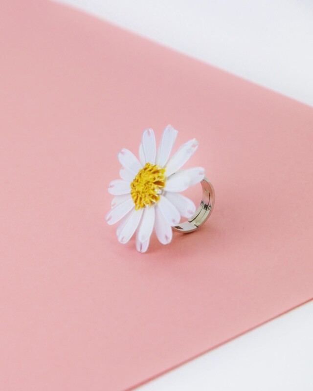 Ciléa Paris - Bague fleur Daisy – Blanc