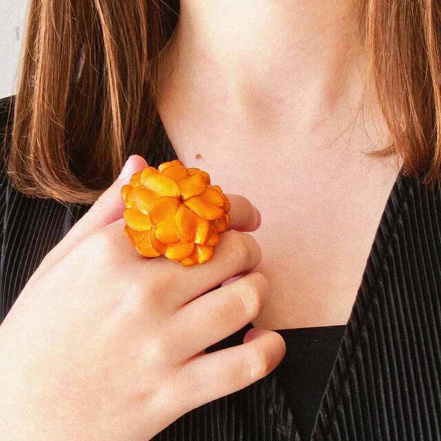 Ciléa Bijoux - Bague Géranium - Grand – Citron