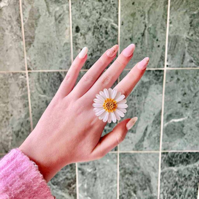 Ciléa Paris - Bague fleur Daisy – Blanc