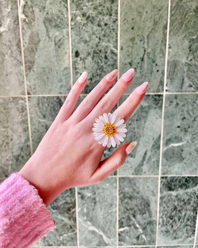Ciléa Paris - Bague fleur Daisy – Blanc
