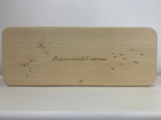 Sève et Copeaux - Banc de méditation gravé “paix intérieure”