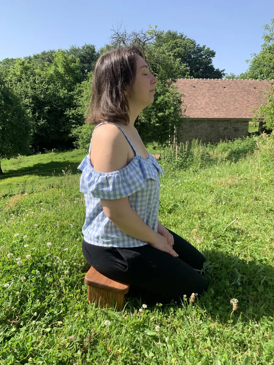 banc meditation bois artisanal comment s asseoir 1 seve et pièce unique - tilleul bourbon