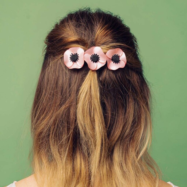 Ciléa Paris - Barrette cheveux Anémone 3 fleurs