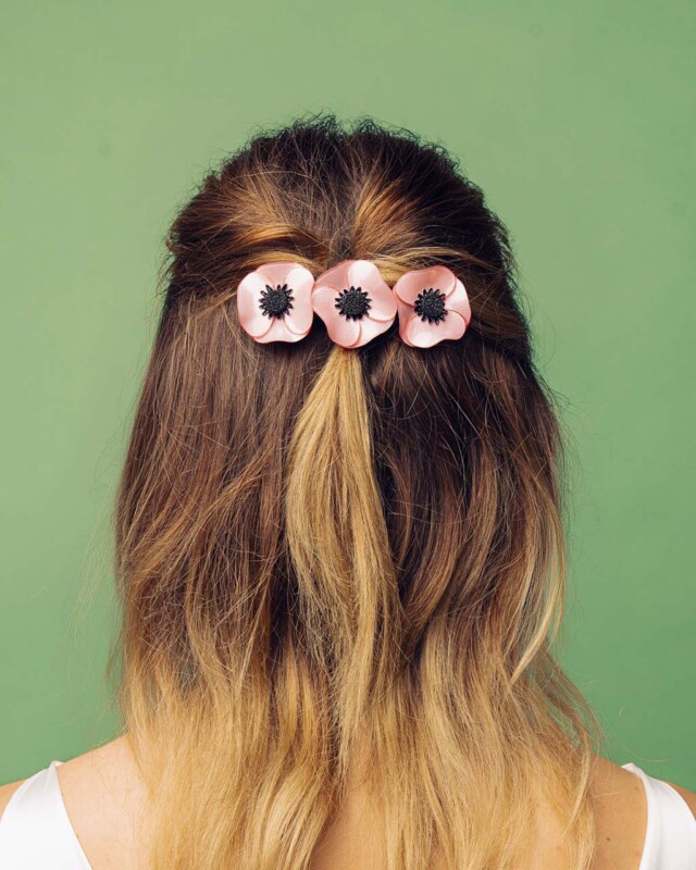 Ciléa Paris - Barrette cheveux Anémone 3 fleurs