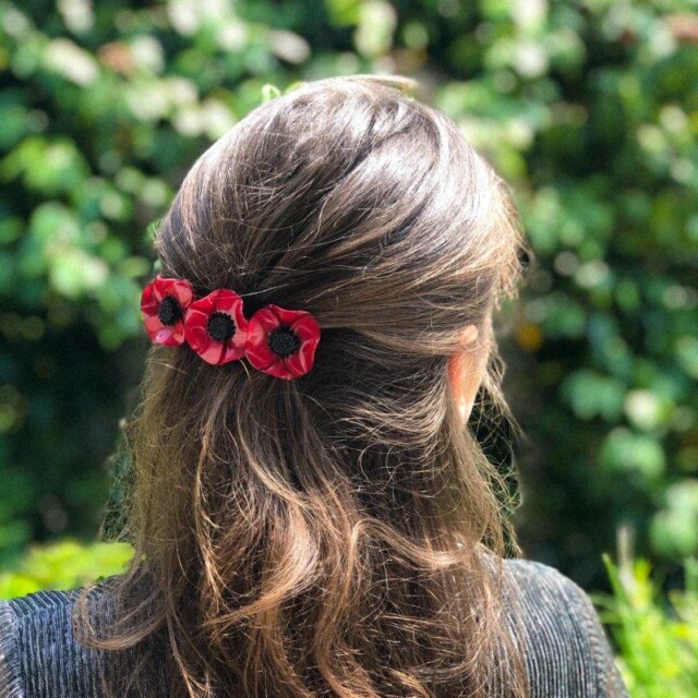Ciléa Paris - Barrette cheveux Anémone 3 fleurs