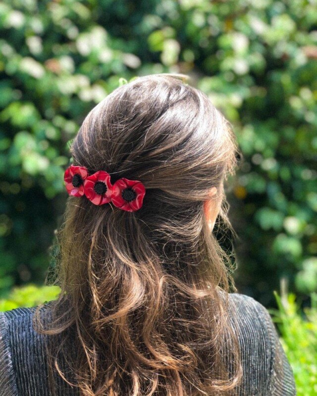 Ciléa Paris - Barrette cheveux Anémone 3 fleurs