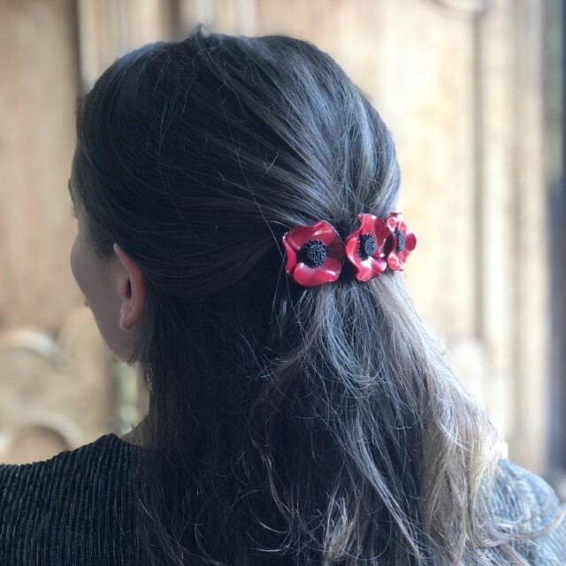 Ciléa Paris - Barrette cheveux Anémone 3 fleurs
