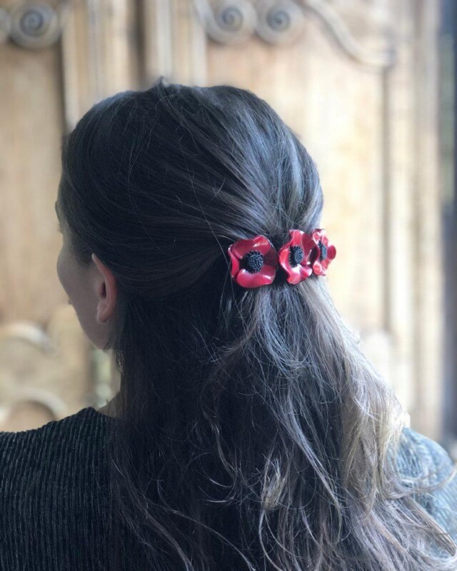 Ciléa Paris - Barrette cheveux Anémone 3 fleurs