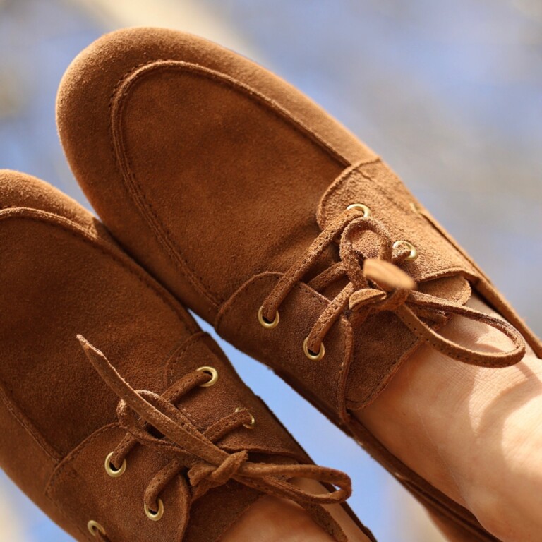 bateaux colette camel cuir velours 8706797 Quintessence - Bateaux Colette – Camel – 40