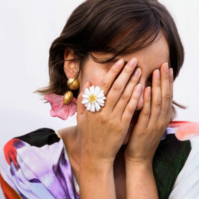 Ciléa Paris - Bague fleur Daisy – Blanc