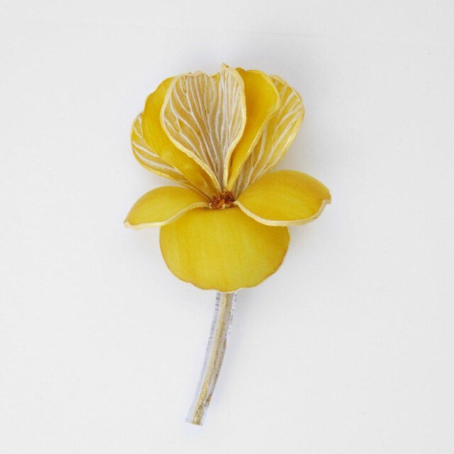 Ciléa Paris - Broche Iris - effet velours – Lavande