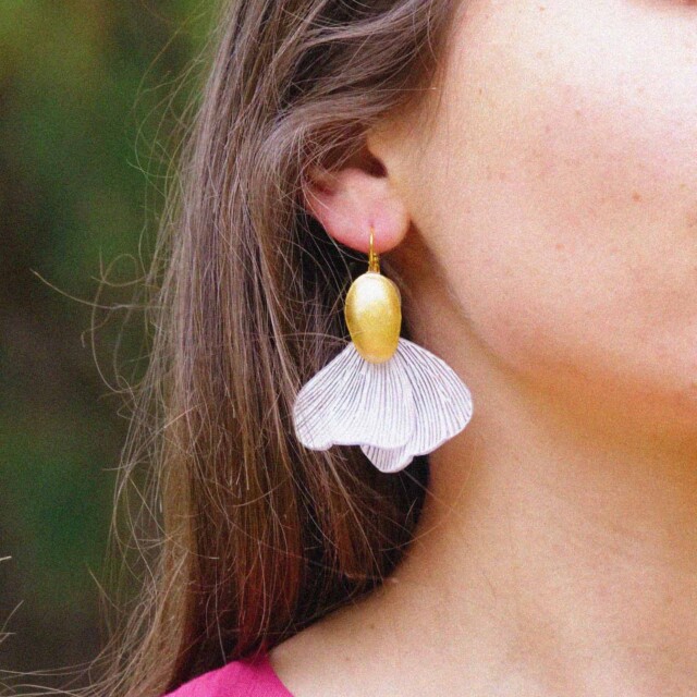 Ciléa Paris - Boucles d'oreilles Élise - Petit – Blush / Dormeuse (Oreilles percées)