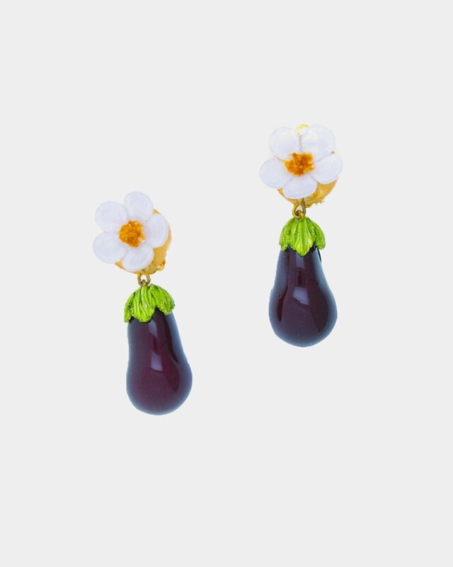 Ciléa Paris - Boucle d’oreille Aubergine Botanica