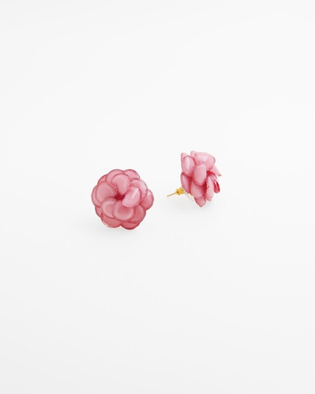 Ciléa Paris - Boucles d'oreilles Géranium - Mini – Bleuet / Tige (Oreilles percées)