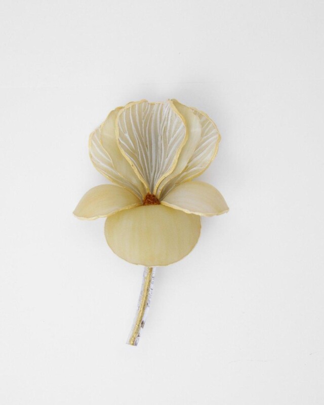 Ciléa Paris - Broche Iris - effet velours – Lavande