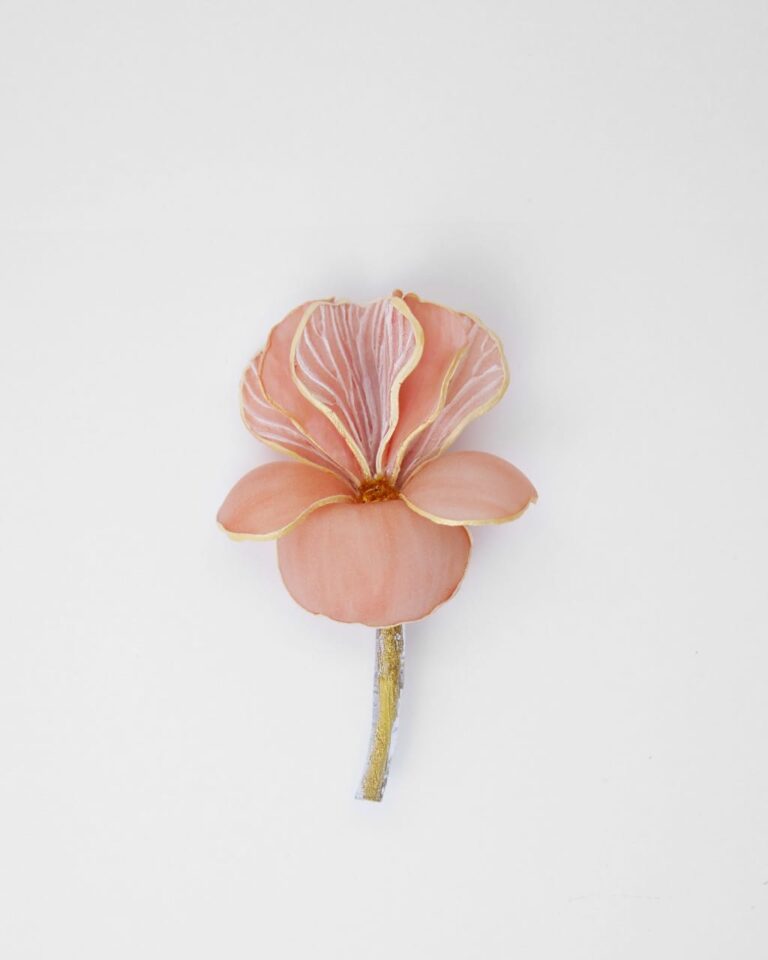 Ciléa Paris - Broche Iris - effet velours – Lavande