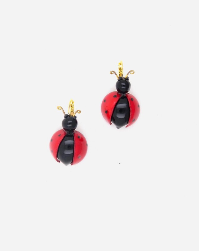 Ciléa Paris - Boucles d’oreilles courtes coccinelle Belle
