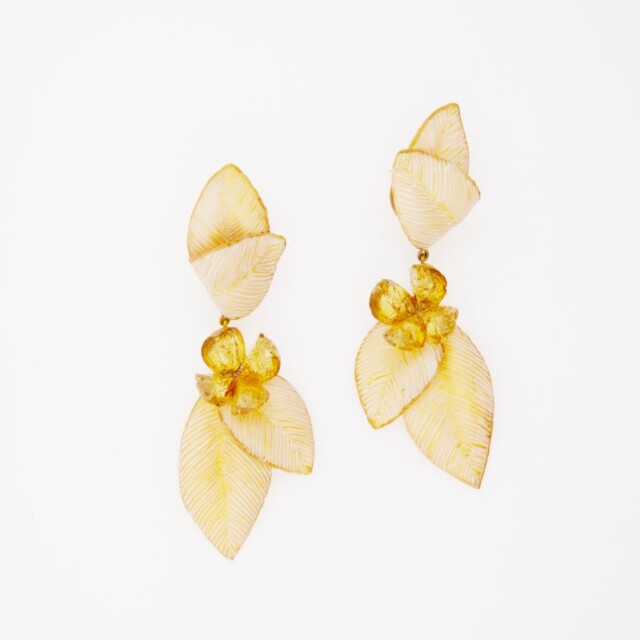 Ciléa Paris - Boucles d'oreilles pendantes Pomerole – Bleu marine / Tige (Oreilles percées)