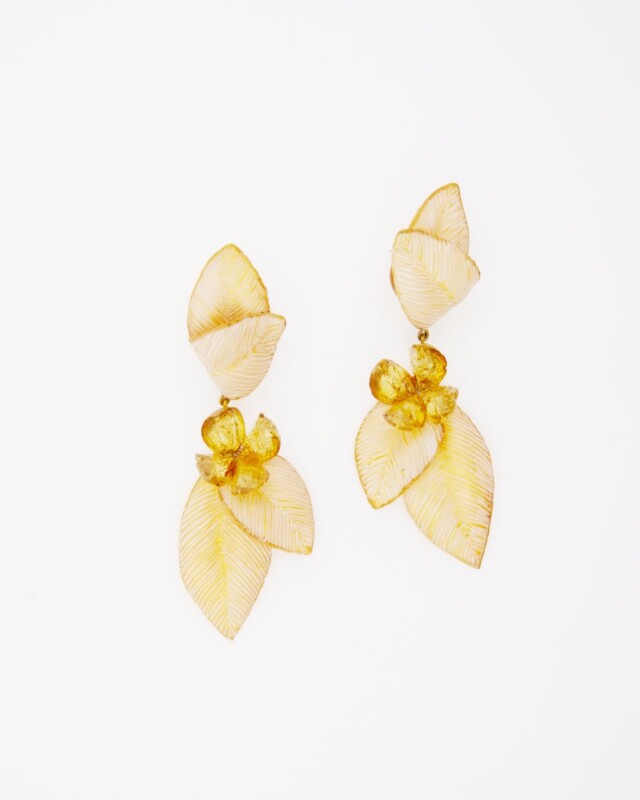 Ciléa Paris - Boucles d'oreilles pendantes Pomerole – Bleu marine / Tige (Oreilles percées)