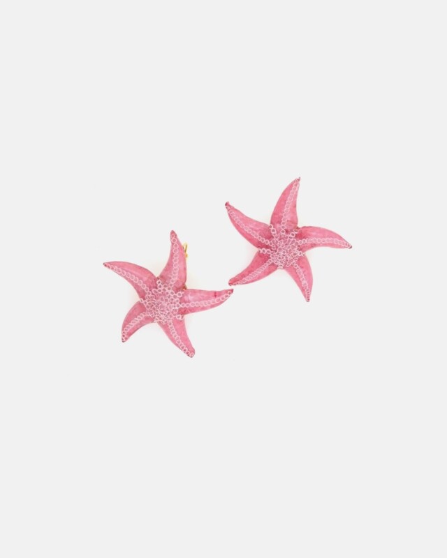 Ciléa Bijoux - Boucles d'oreilles Ariel - Mini – Blanc / Clip (oreilles non percées)