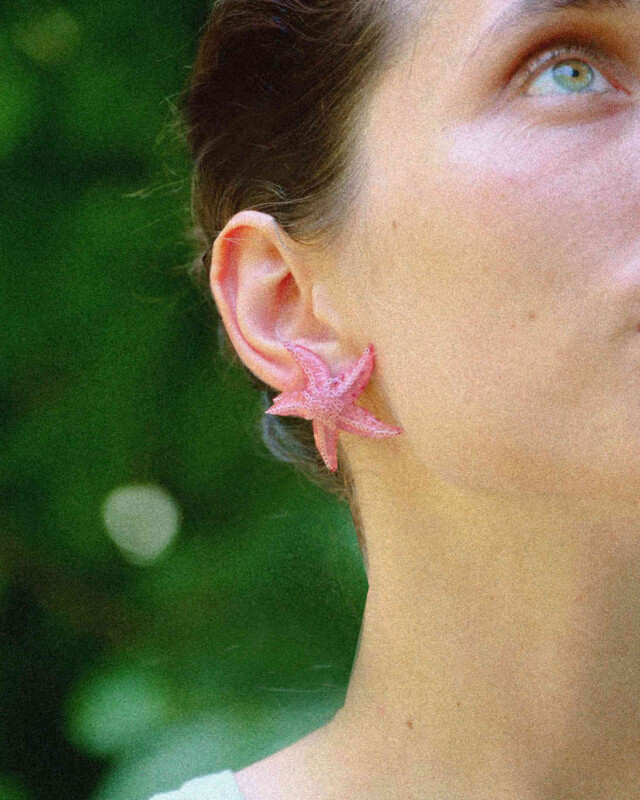 Ciléa Bijoux - Boucles d'oreilles Ariel - Mini – Blanc / Clip (oreilles non percées)