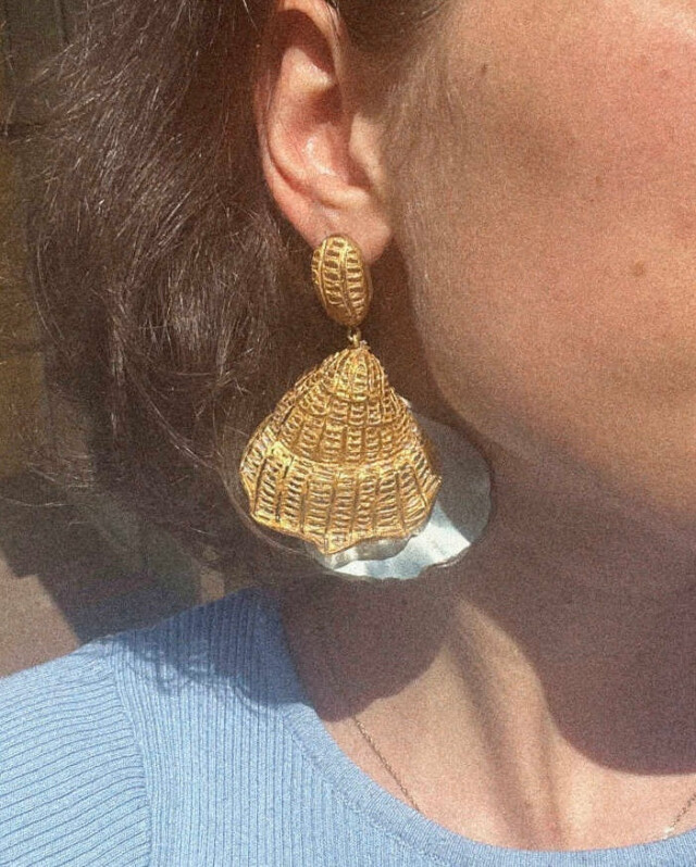 Ciléa Bijoux - Boucles d'oreilles maxi pendantes Saint-Malo – Tige