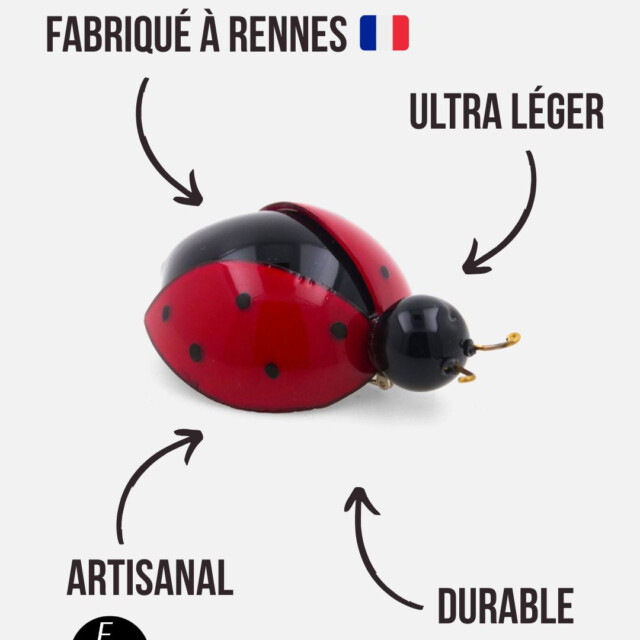 Ciléa Paris - Broche coccinelle Belle - 3 tailles – Petit