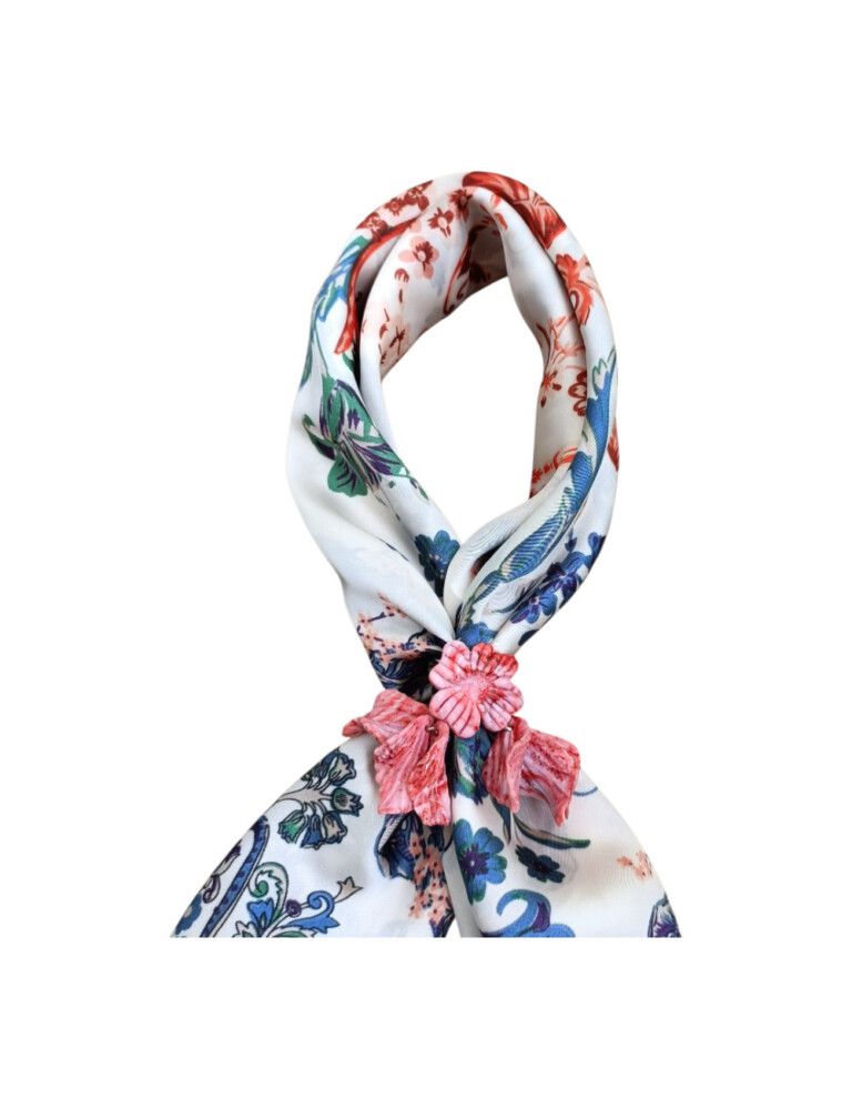 L’Atelier de Patricia - Accessoires Bijoux pour foulard - Fleurissants – Rouge