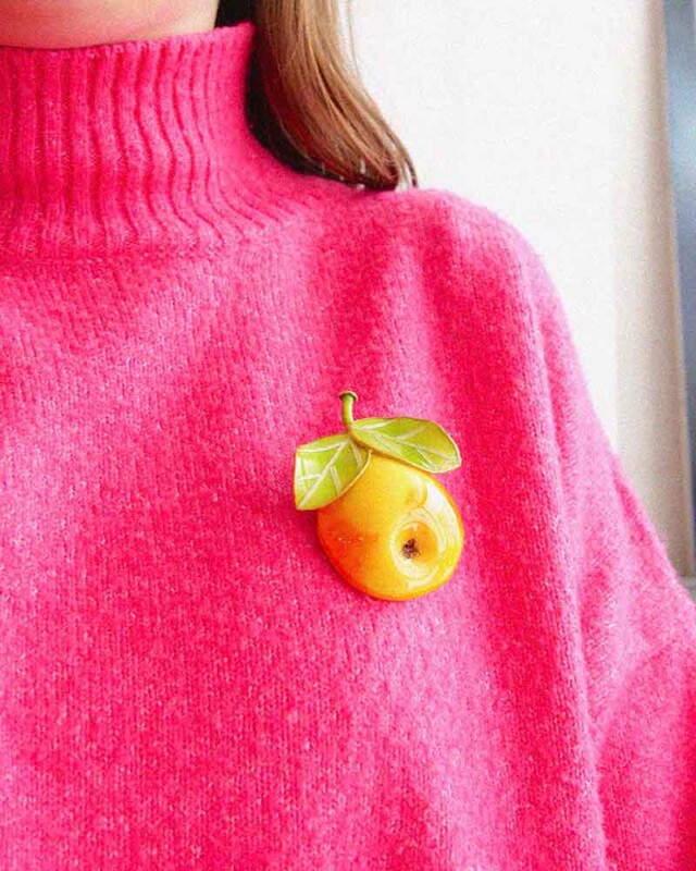 Ciléa Bijoux - Broches fruit Poire - Grand