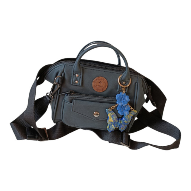 L’Atelier de Patricia - Bijoux porte clés sac à main - papillon Bleues – Bleu marine