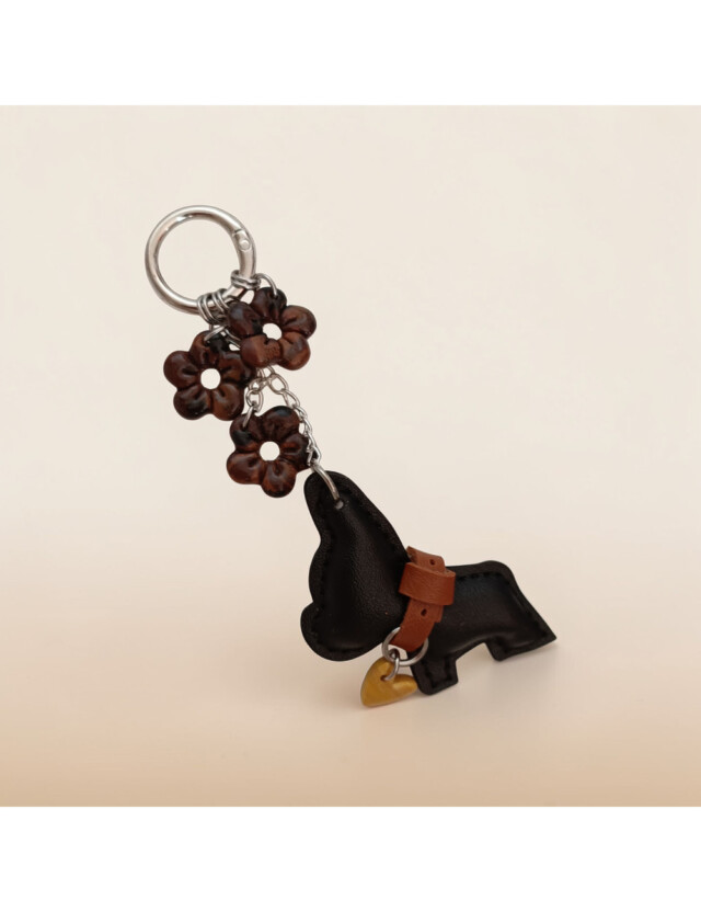 L’Atelier de Patricia - Bijoux porte clés sac - animaux – Couleurs noir - marron