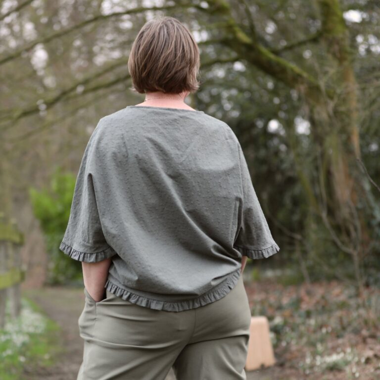 Quintessence - Blouse Annette – Lin bleu indigo – Taille unique