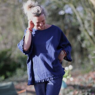Quintessence - Blouse Annette – Lin bleu indigo