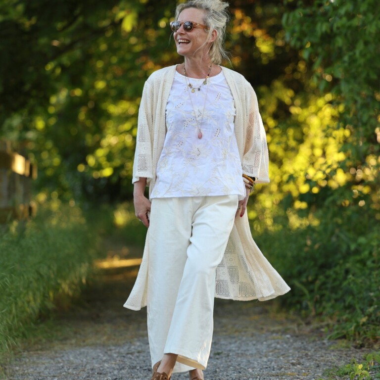 Quintessence - Blouse Emeline en broderie poétique ivoire – XXL