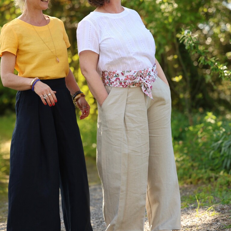 Quintessence - Blouse Emeline en broderie géométrique blanche – XXL