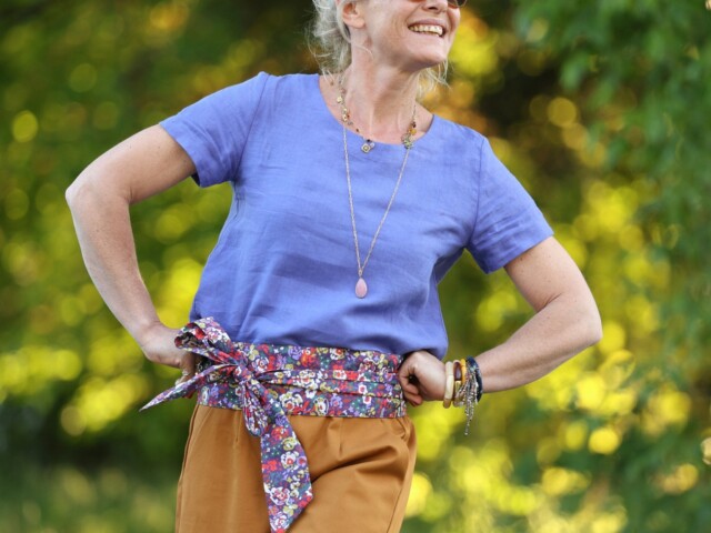 blouse emeline en lin bleu lavande 9960986 Quintessence - Blouse Emeline en lin bleu lavande – 3XL